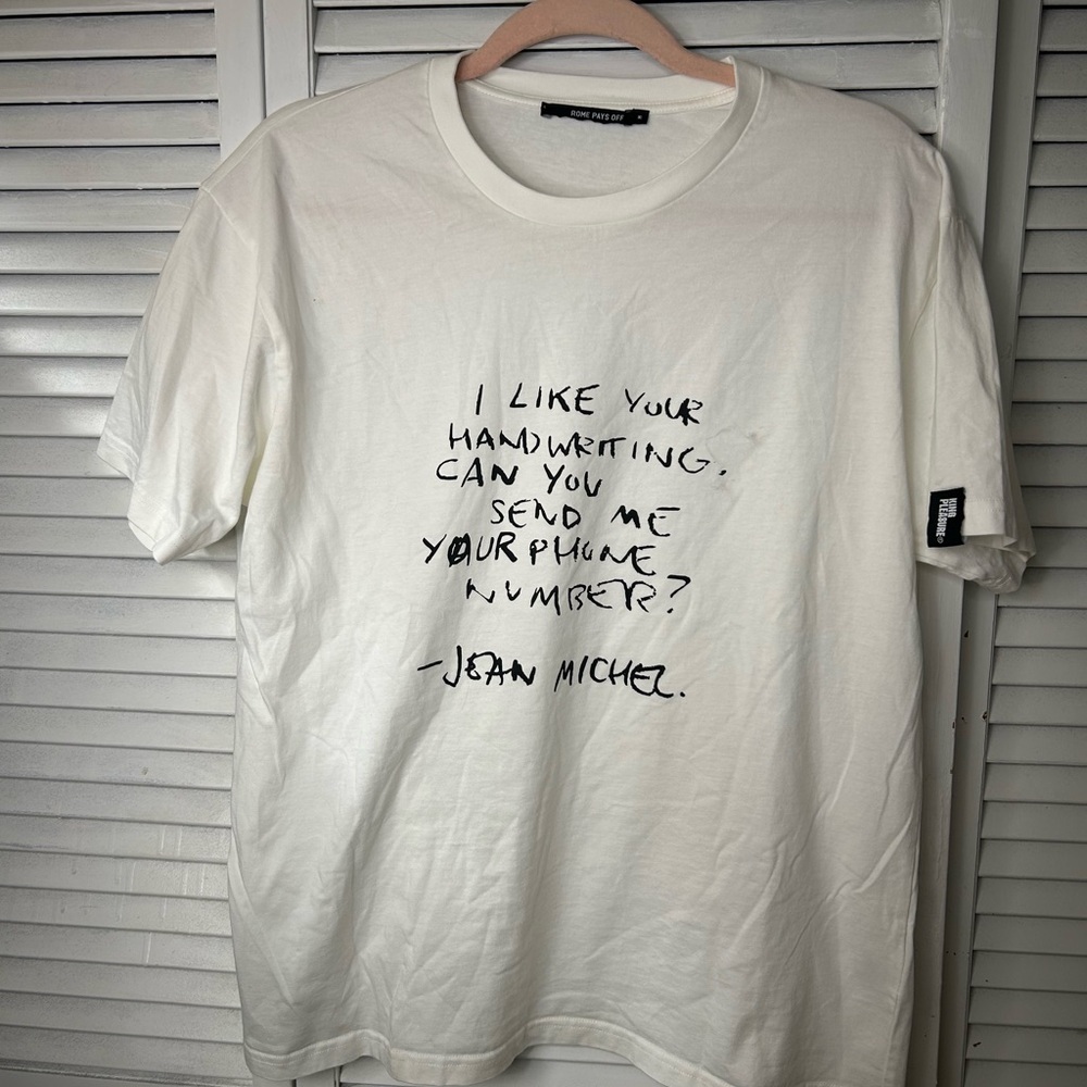 Jean Michel White‎ Graphic T-Shirt Size M